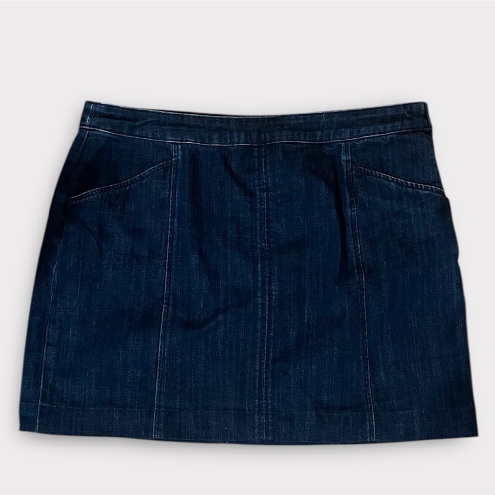 Talbots Seamed Denim mini skirt Plus Size 16